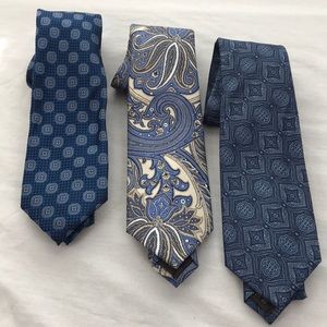 (Lot of 3) Tasso Elba 100% Silk Ties NWOT 3.25x59